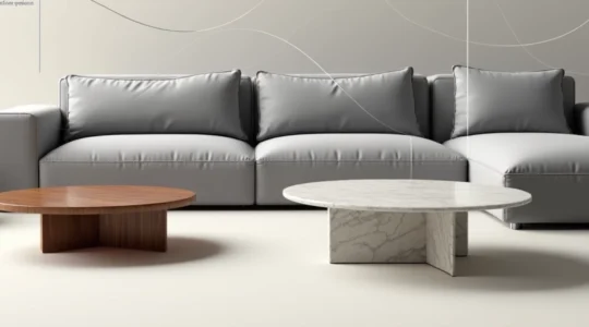 assortir une table basse avec un canapé design